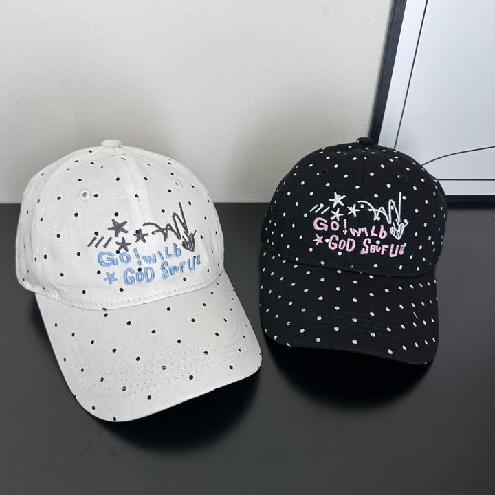 Women's Trendy Polka Dot Embroidered Baseball Cap Stornfield