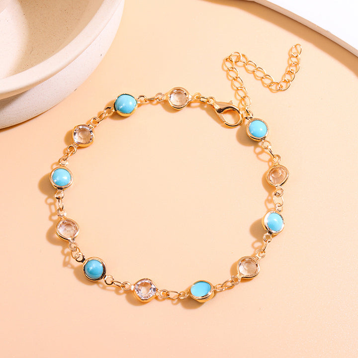 Elegant Beaded Charm Anklet Stornfield