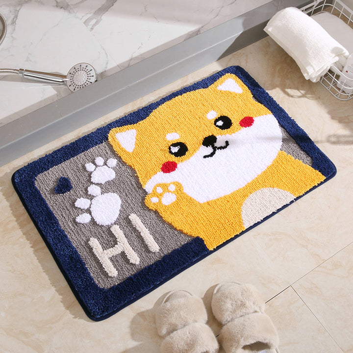 Playful Bunny-Themed Bath Mat