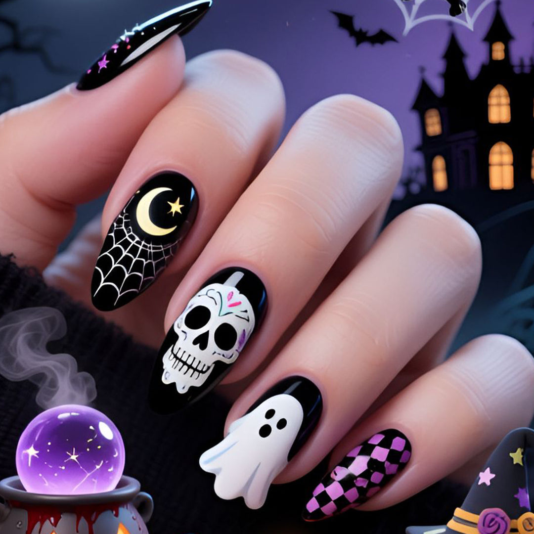 Halloween Themed Acrylic Nail Art Set Stornfield