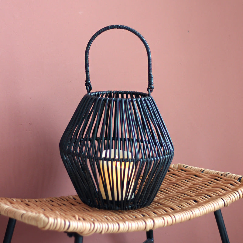 Decorative basket with handle Stornfield