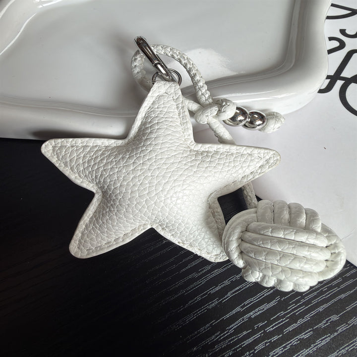 Leather Star Charm Keychain Stornfield
