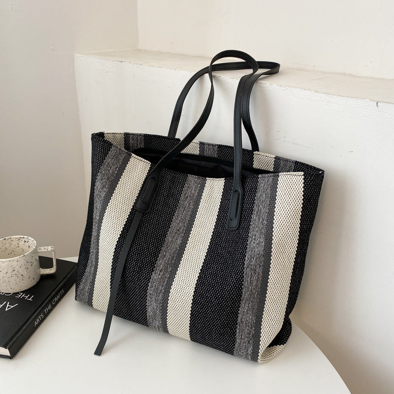Stylish Striped Tote Bag