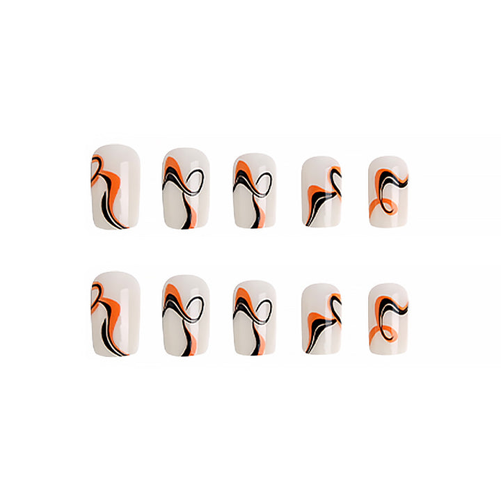 Creative nail tips with intricate marbling effects Stornfield