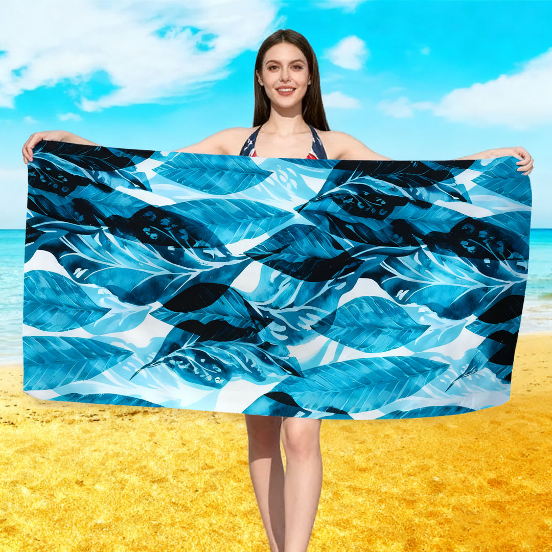 Beach towel with floral watercolor design Stornfield