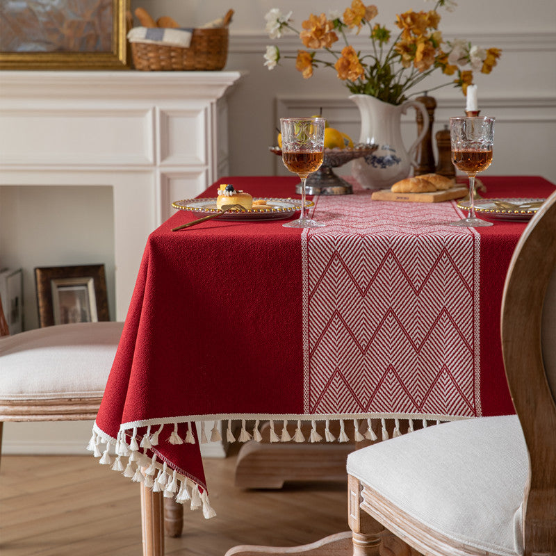 Elegant Woven Table Cover