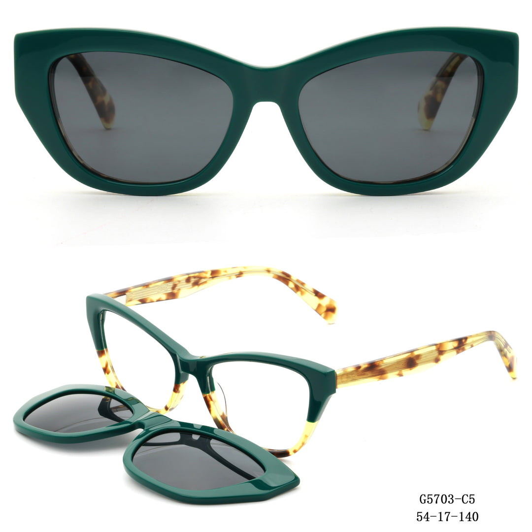 Women's Artfully Designed Cat-Eye Sunglasses with Removable Lenses Stornfield