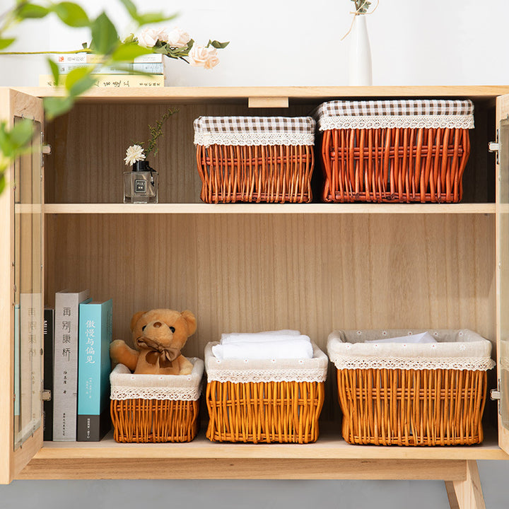 Women's decorative storage basket with charming inner lining Stornfield