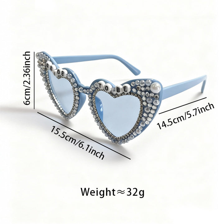 Heart-Shaped Pearl-Embellished Sunglasses Stornfield