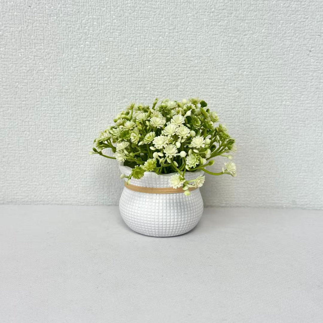 Elegant Artificial Floral Pot Arrangement for Home Decor