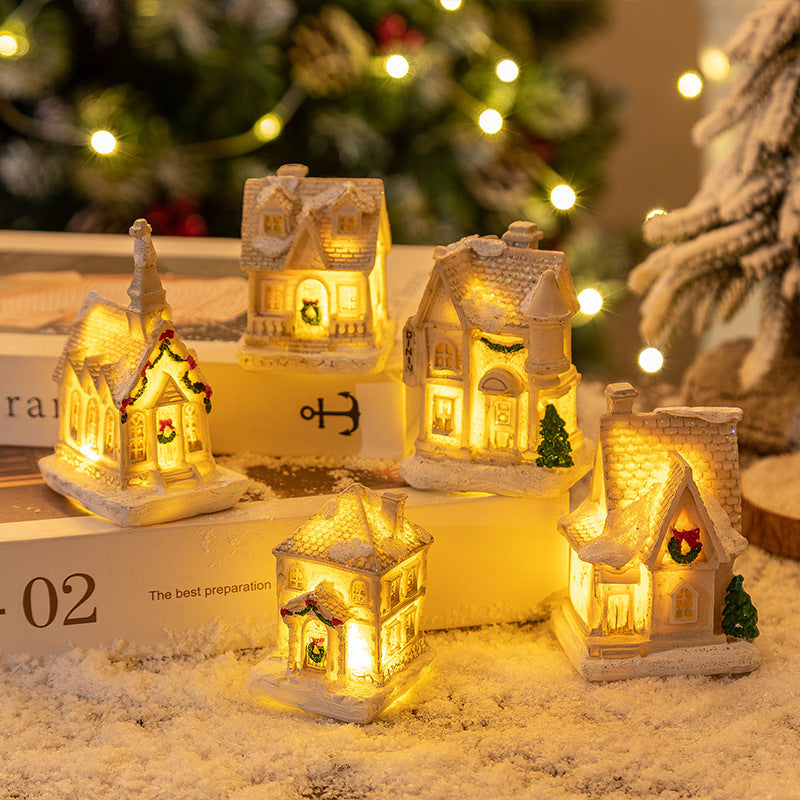 Decorative LED Light-Up Christmas House
