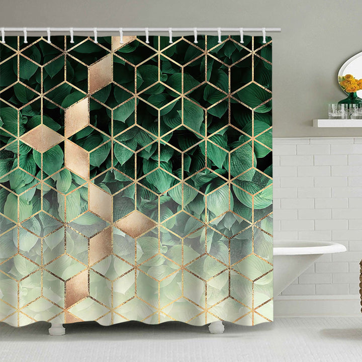 Textured Mosaic Pattern Shower Curtain Stornfield
