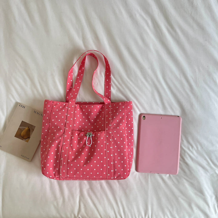 Versatile Polka Dot Tote Bag