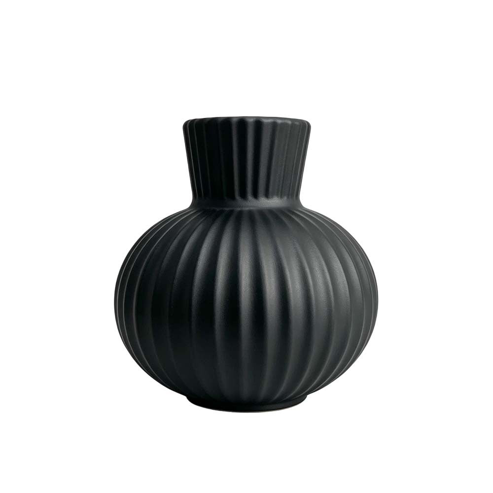 Elegant Ribbed Ceramic Vase Stornfeild