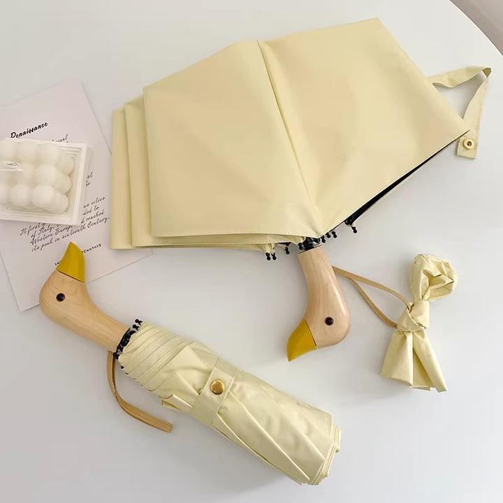 Women's Folding Umbrella with Unique Duck Handle Stornfield