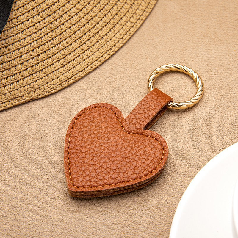 Heart-Shaped Leather Keychain Stornfield