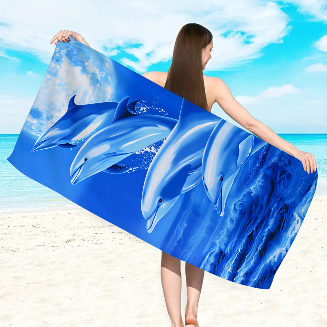 Microfiber beach towel with exclusive turtle motif Stornfield