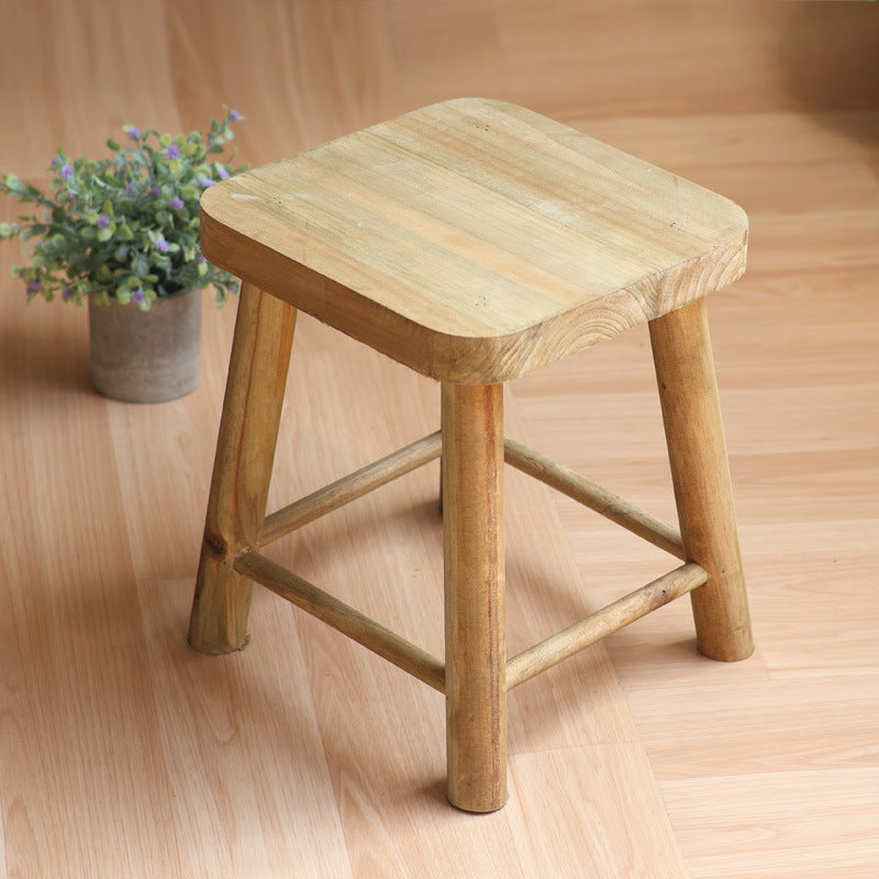 Robust stool made of solid wood Stornfield