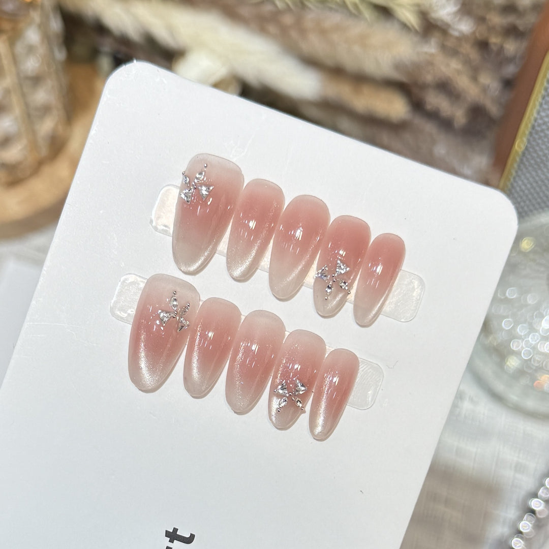 Ombre Glitter Press-On Nail Art Set Stornfield