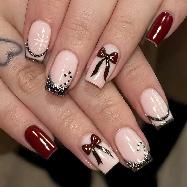 Festive Glamorous Press-On Nail Art Set Stornfield
