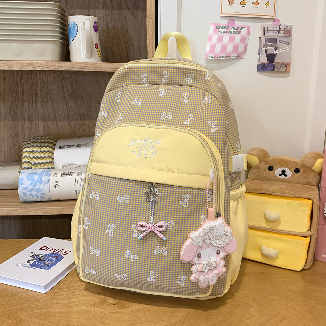 Stylish Checker Patterned Backpack Stornfield