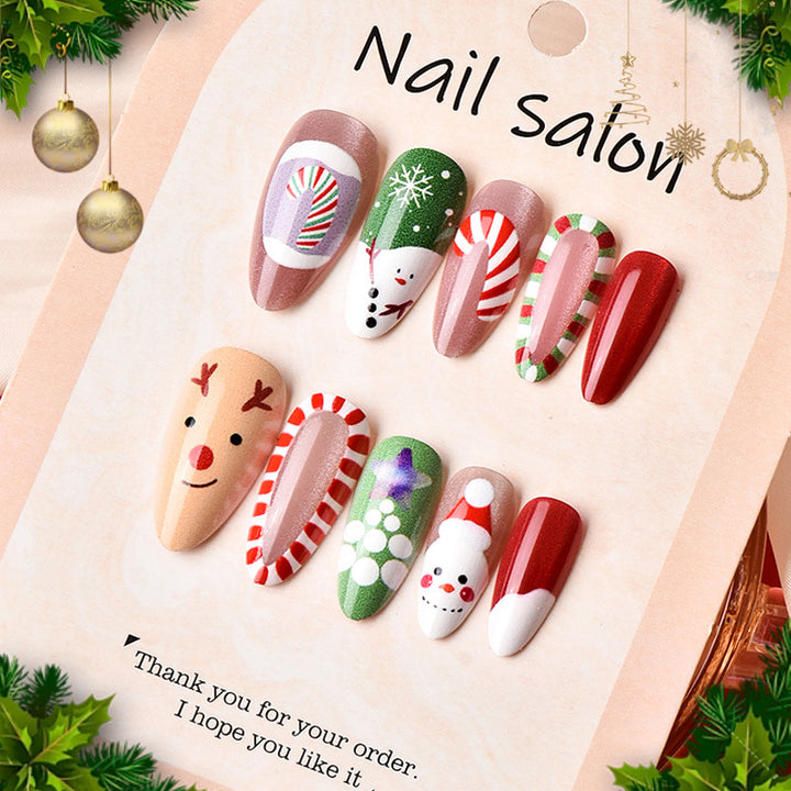 Festive Holiday-Themed Press-On Nail Art Set Stornfield 1790636733