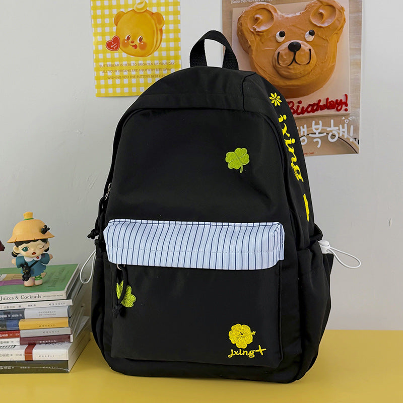 Playful Embroidered Casual Backpack Stornfield