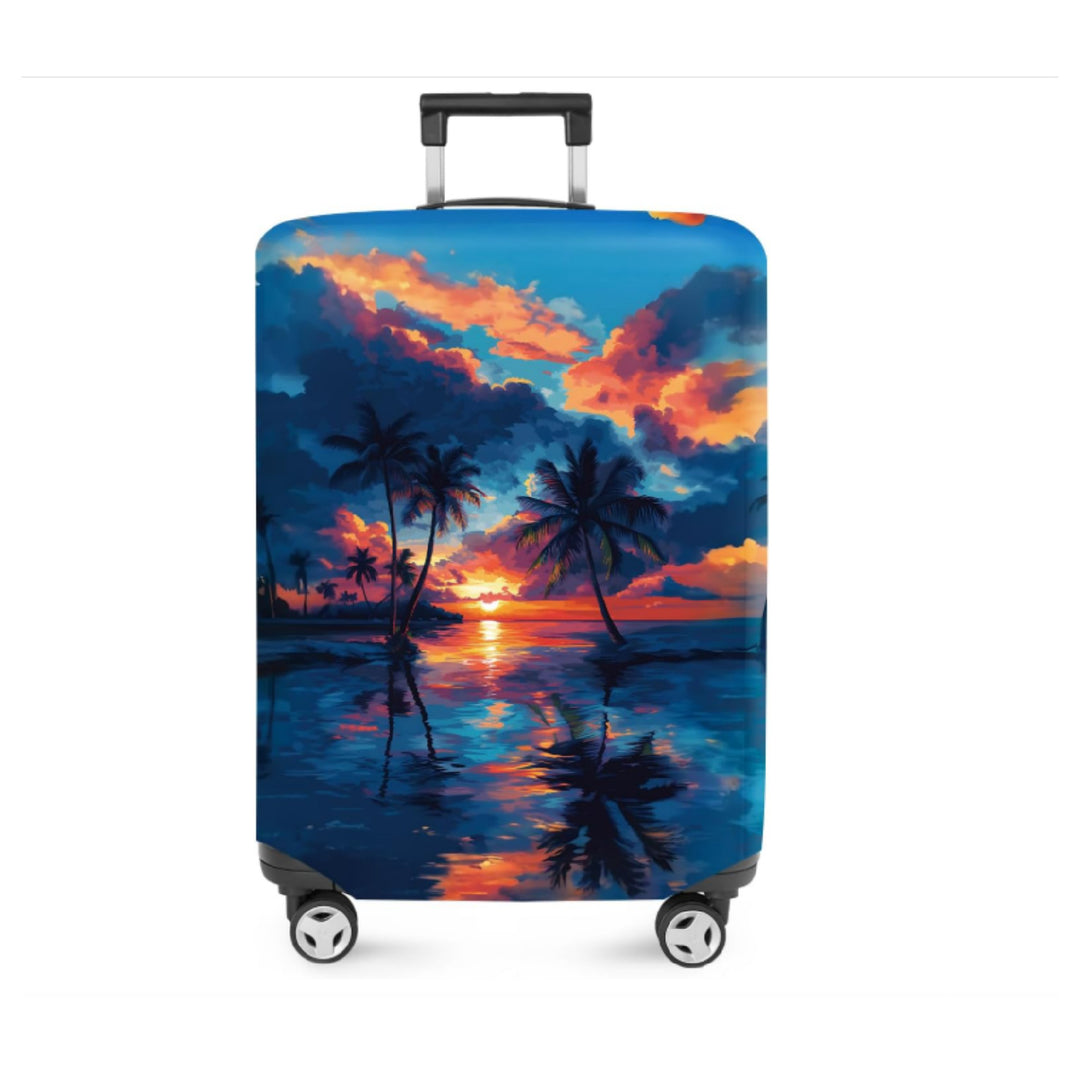 Unisex non-elastic suitcase cover with mandala motif, stretch protective cover for telescopic handle and wheels Stornfield