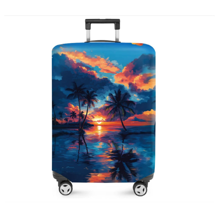 Unisex non-elastic suitcase cover with mandala motif, stretch protective cover for telescopic handle and wheels Stornfield