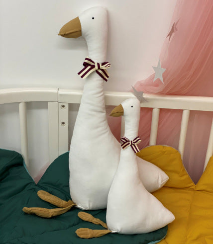 Handcrafted Long‑Neck Goose Plush Decorative Nursery Pillow