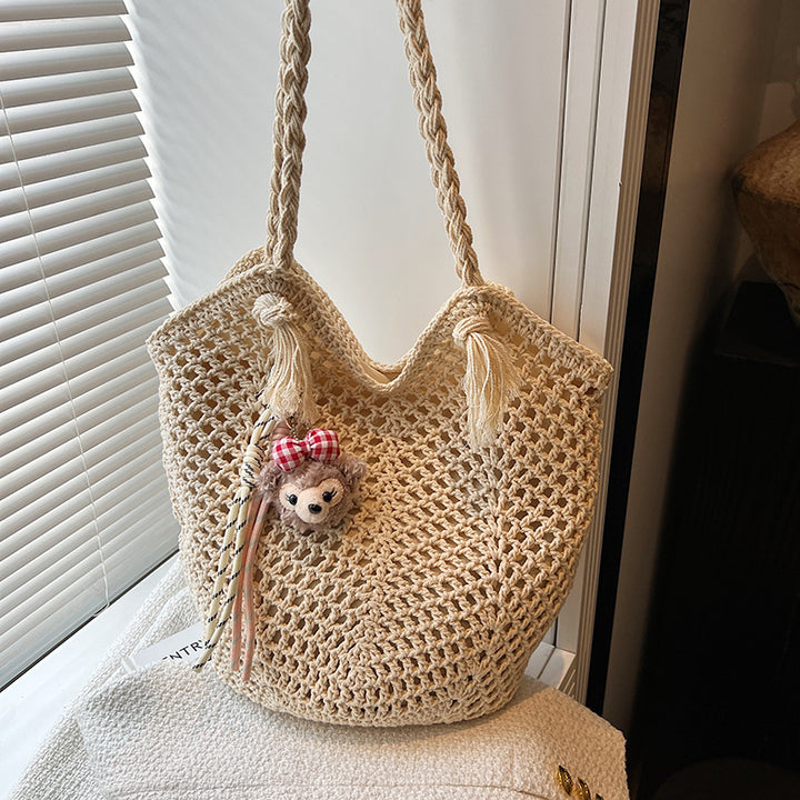 Woven Straw Beach Bag