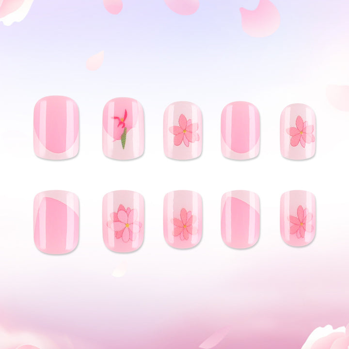 Floral Design Press-On Nail Art Stornfield