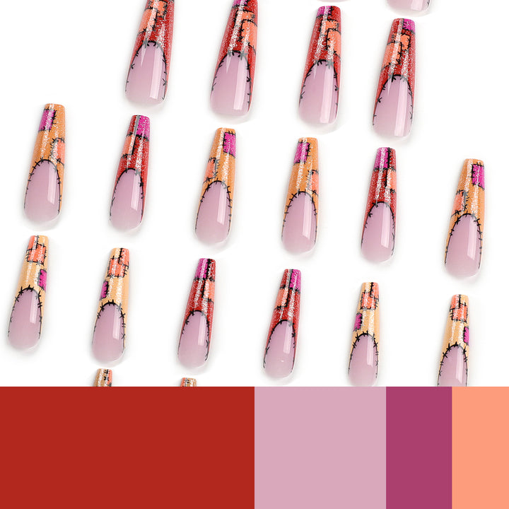 Artful Nail Extensions with Creative Decorative Stitches Stornfield