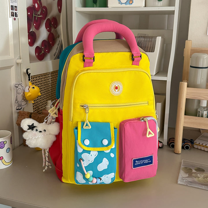 Color Block Multi-Functional Backpack Stornfield