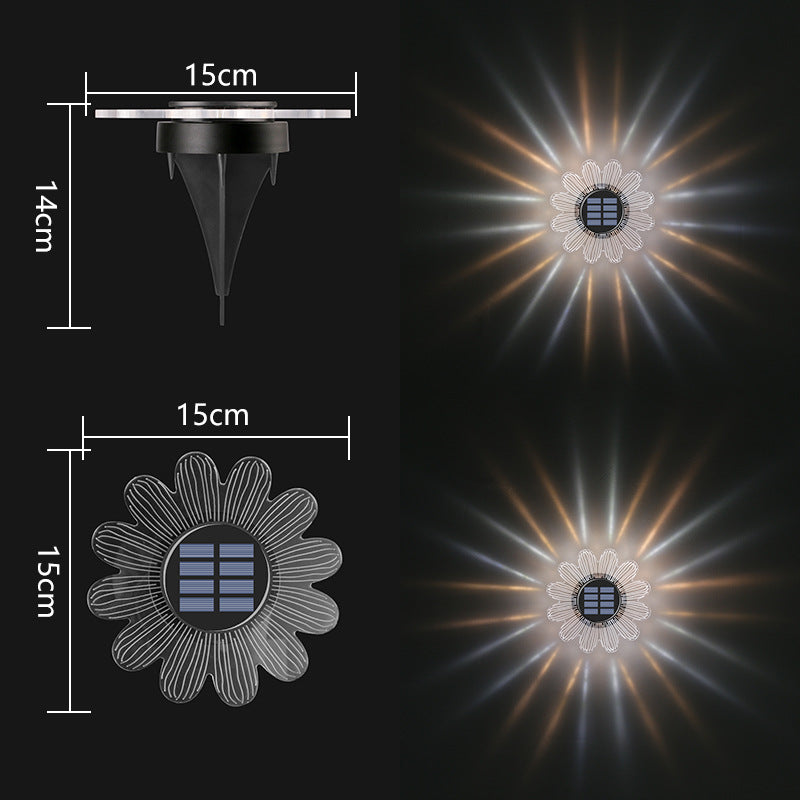 Decorative Solar Acrylic Petal Garden Stake LED Pathway Light Stornfield