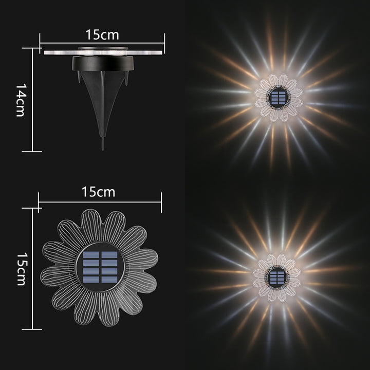 Decorative Solar Acrylic Petal Garden Stake LED Pathway Light Stornfield