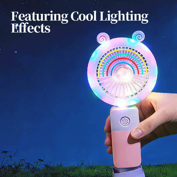 Unisex Portable Hand Fan with Colorful LED Light Effects Stornfield