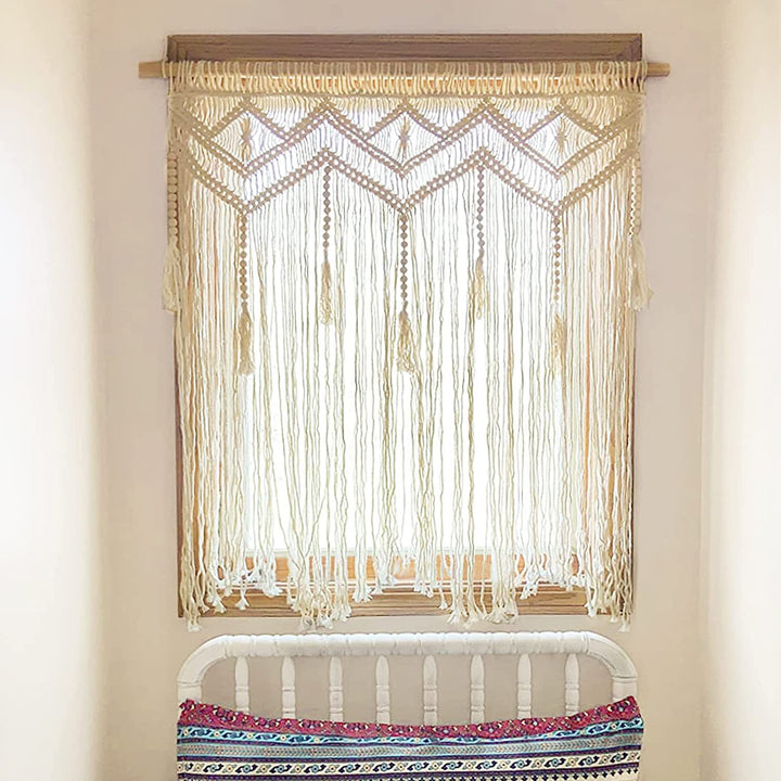 Macrame Wall Hanging with Elegant Fringes