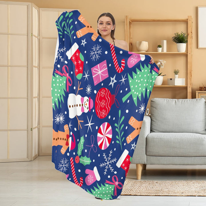 Cozy Halloween-Themed Fleece Blanket