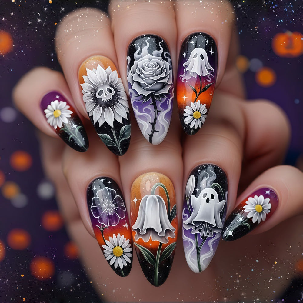 Creative artificial nails in spooky Halloween design Stornfield