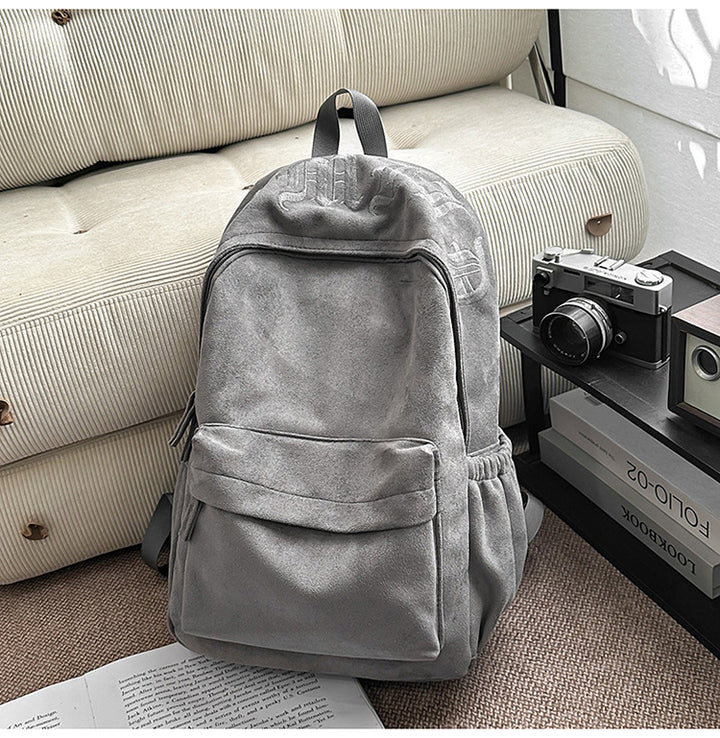 Casual Suede School Backpack Stornfield