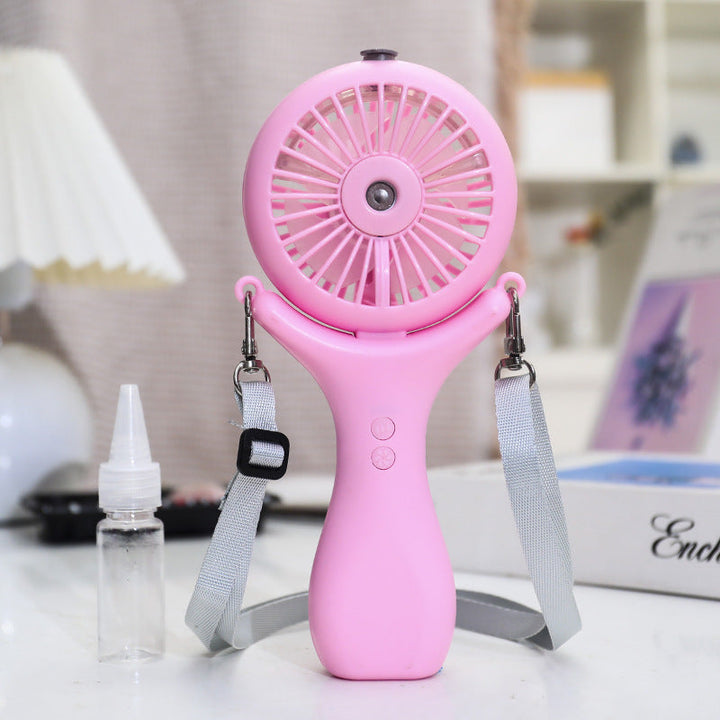 Women's Portable Mini Fan with Spray Function and Flexible Mounting System Stornfield