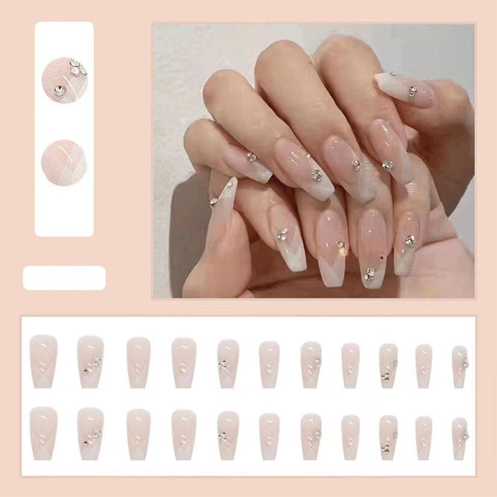 Sparkling Rhinestone Press-On Nail Set Stornfield