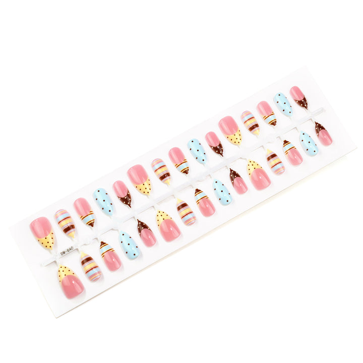 Trendy Geometric Press-On Nail Art Set