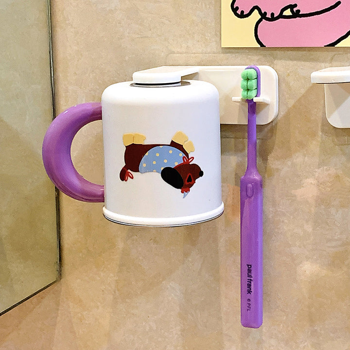 Wall-mounted toothbrush holder with cute dog design Stornfield