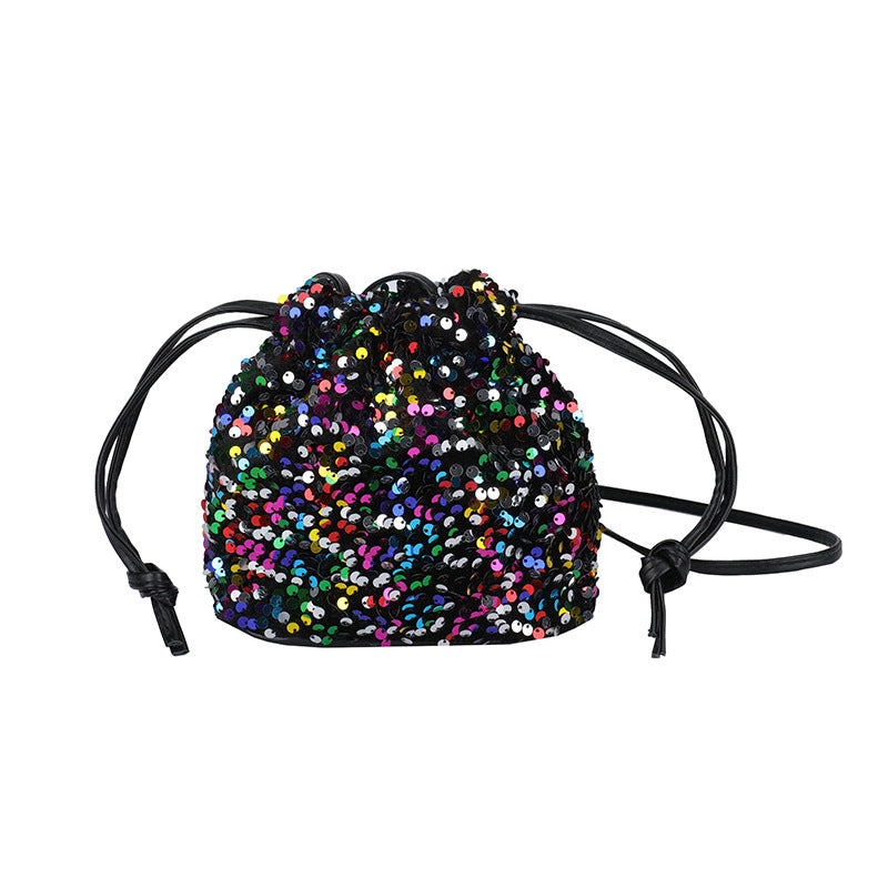Glittery Sequin Drawstring Mini Bag Stornfield