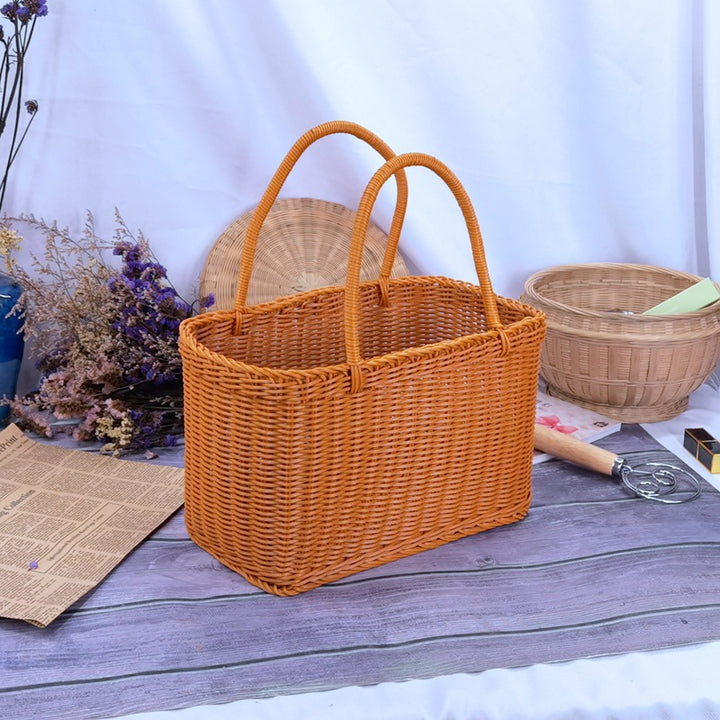 Women timeless rattan shopping basket Stornfield