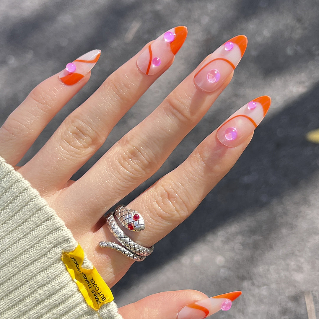 Artful Nail Extensions with Modern Accents Stornfield