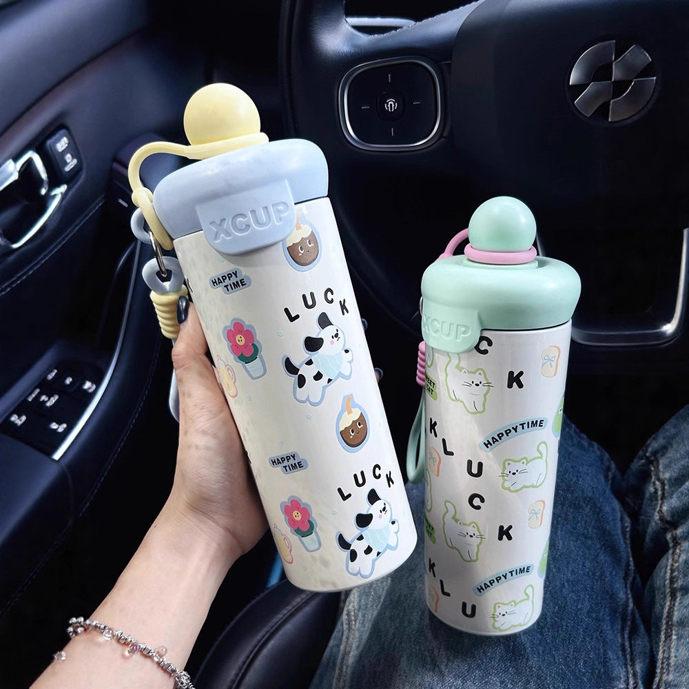 Women's water bottle with creative design and practical carrying handle Stornfield