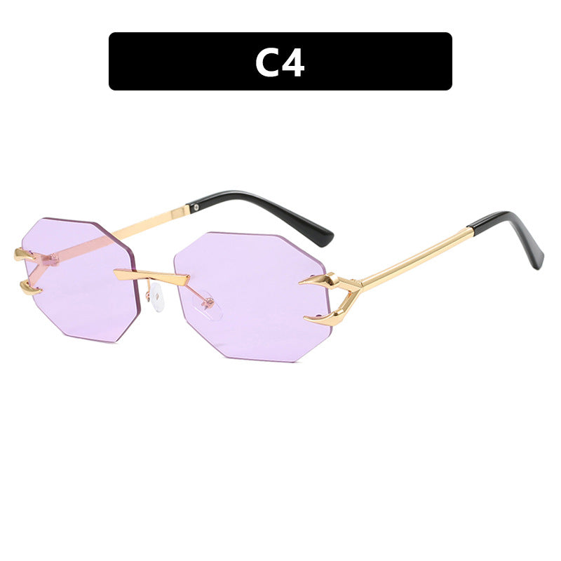 Women's geometric sunglasses with modern metal frame Stornfield